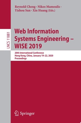 Web Information Systems Engineering – WISE 2019