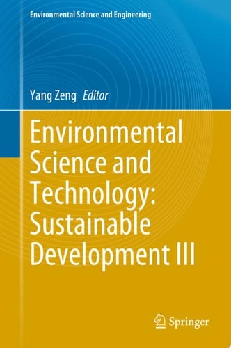 Environmental Science and Technology: Sustainable Development III