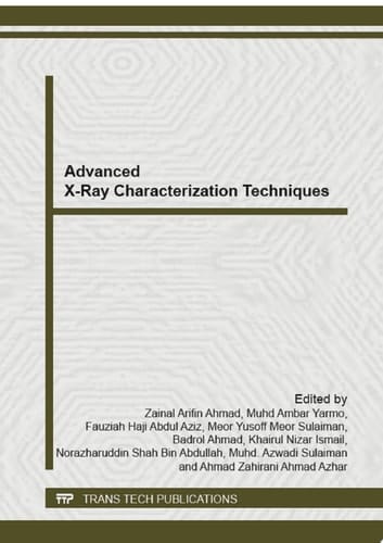 Advanced X-Ray Characterization Techniques