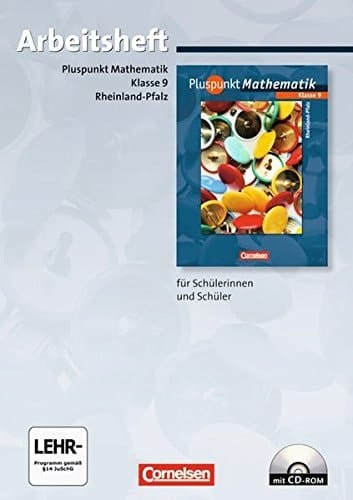 Pluspunkt Mathematik Übungssoftware zum Arbeitsheft. Kl. 9. Arbeitsh für Schülerinnen und Schüler mit CD-ROM.. CD-ROM.