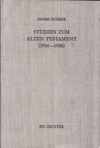 Studien zum Alten Testament (1966-1988)