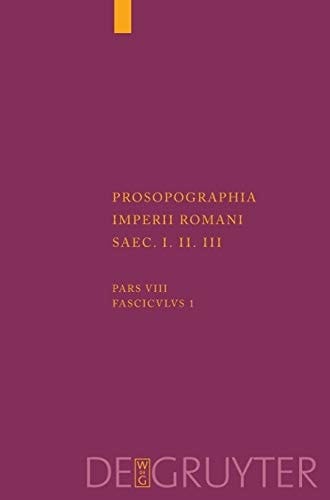 Prosopographia Imperii Romani. saec. I-III.