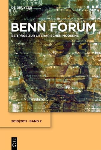 Benn Forum Beiträge zur literarischen Moderne