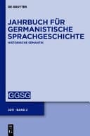 Jahrbuch für Germanistische Sprachgeschichte (2011) Band 2 : 2011