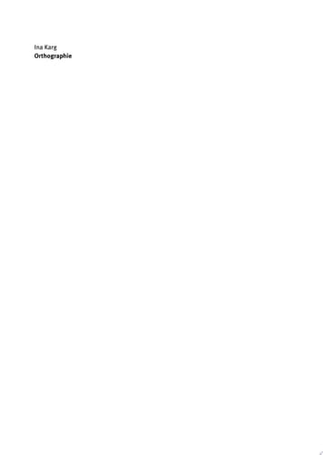 Orthographie