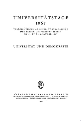 Universität und Demokratie