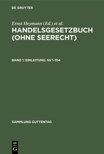 Erstes Buch: Einleitung. §§ 1-104