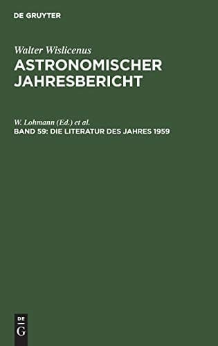 Die Literatur des Jahres 1959