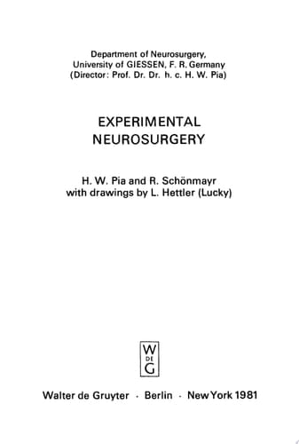 Experimental Neurosurgery