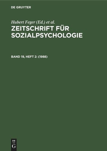 Zeitschrift für Sozialpsychologie/1988