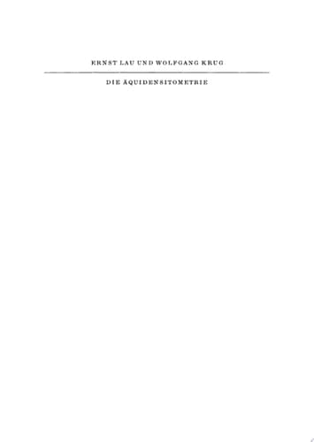 Die Äquidensitometrie