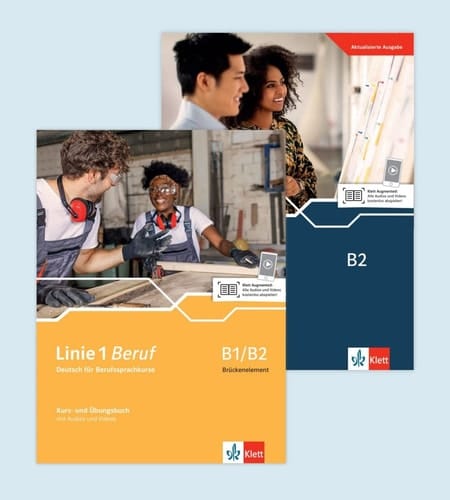Linie 1 Beruf B1/B2 und B2 Deutsch für Berufssprachkurse. Paket aus Linie 1 Beruf B1/B2 Brückenelement und Linie 1 Beruf B2