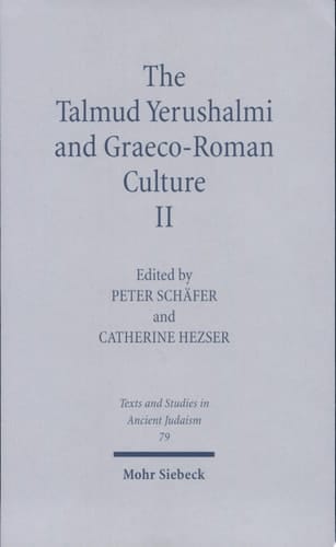 The Talmud Yerushalmi and Graeco-Roman Culture