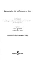 Die romanischen Orts- und Flurnamen von Grabs (German Edition)