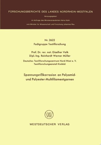 Spannungsrißkorrosion an Polyamid- und Polyester-Multifilamentgarnen