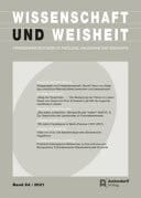 Wissenschaft Und Weisheit 2021 Band 84/2021