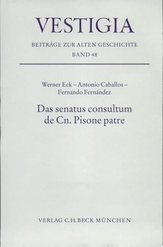 Das Senatus consultum de Cn. Pisone patre