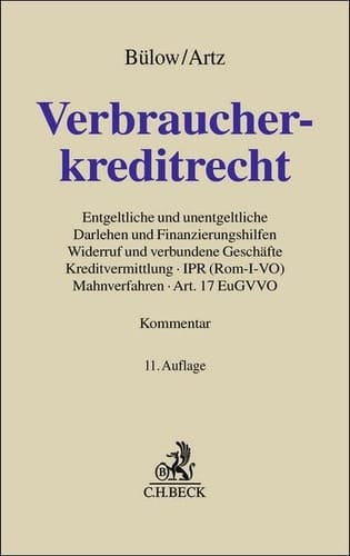 Verbraucherkreditrecht entgeltliche und unentgeltliche Darlehen und Finanzierungshilfen, Verbraucher und Unternehmer, Widerruf und verbundene Geschäfte, Kreditvermittlung; IPR (Rom-I-VO), Mahnverfahren; Art. 17 EuGVVO