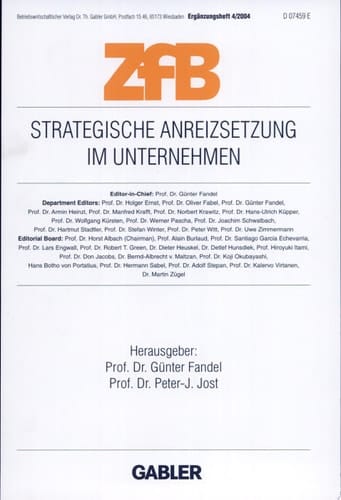 Strategische Anreizsetzung im Unternehmen