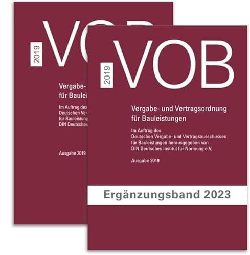 Paket VOB Gesamtausgabe 2019 + VOB Ergänzungsband 2023 VOB Vergabe- und Vertragsordnung für Bauleistungen