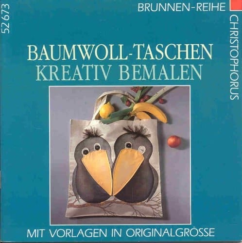 Baumwoll-Taschen kreativ bemalen mit Vorlagen in Originalgrösse