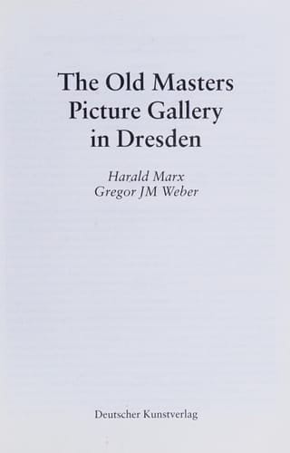 The Old Masters Picture Gallery in Dresden