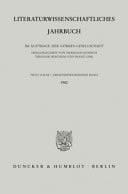 Literaturwissenschaftliches Jahrbuch 23. Band (1982)