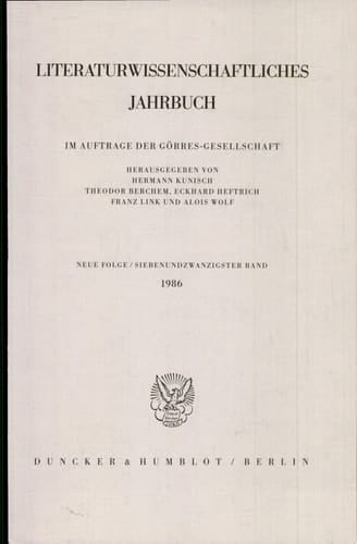 Lit. Jahrbuch 27 (1986)