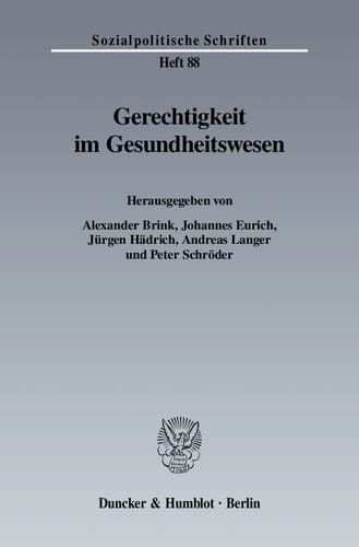 Gerechtigkeit Im Gesundheitswesen