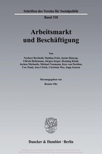 Arbeitsmarkt und Beschäftigung