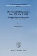 Die Ausschüttungssperre des § 268 Abs. 8 HGB Anwendung und Auswirkungen Bei Kapital- und Personenhandelsgesellschaften