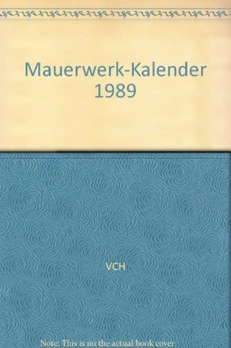 Mauerwerk-Kalender 1989