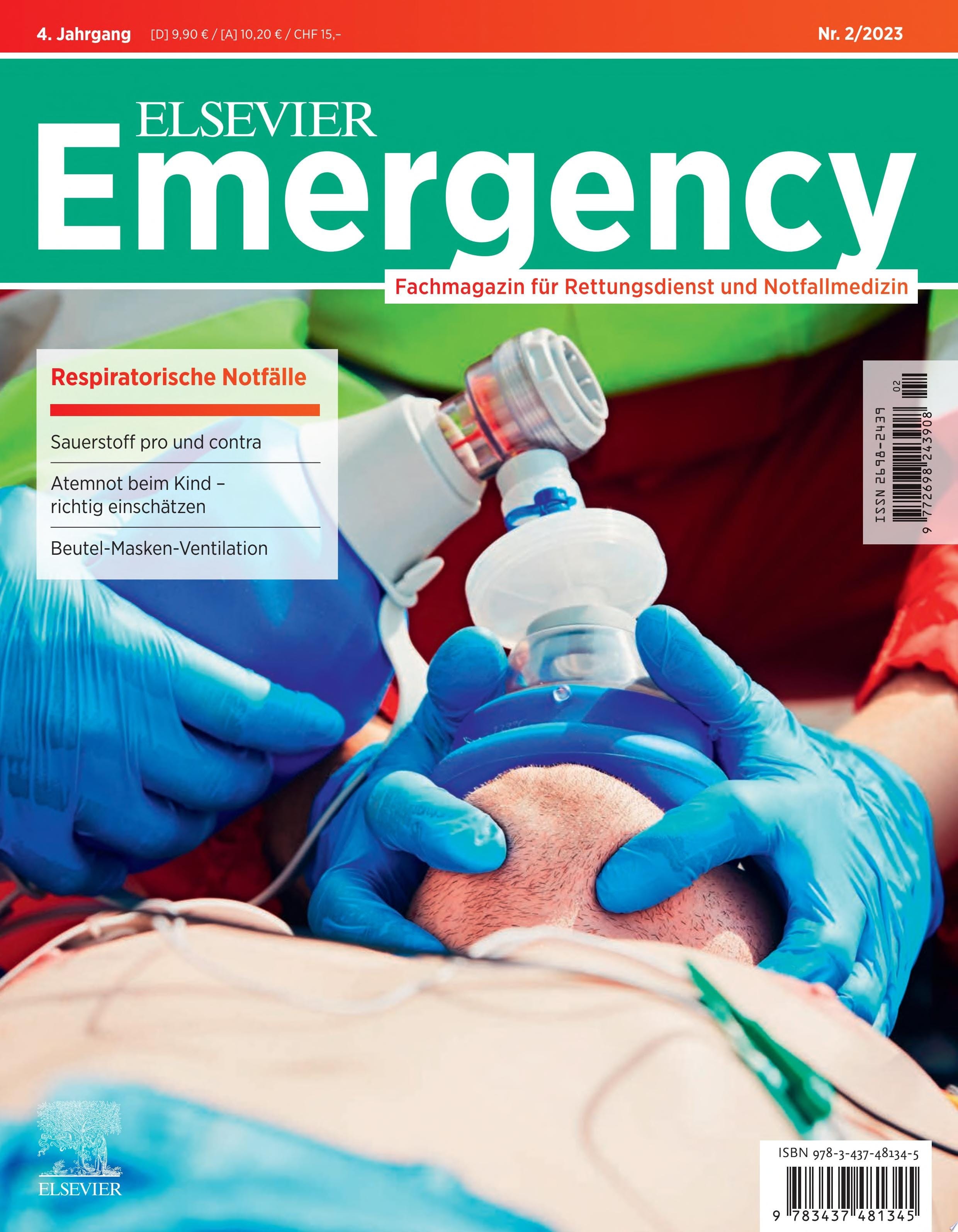 ELSEVIER Emergency. Respiratorische Notfälle. 2/2023