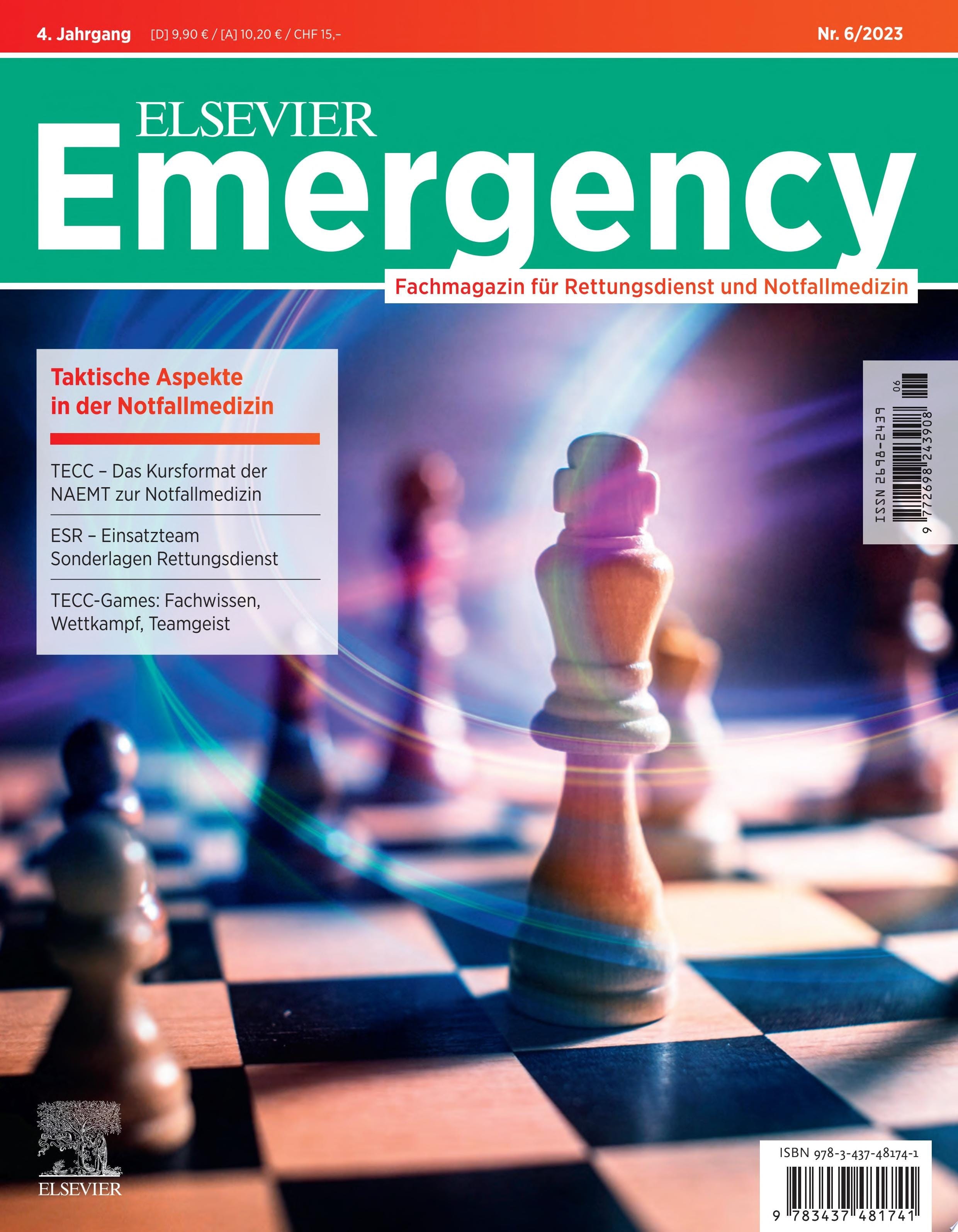 ELSEVIER Emergency. Taktische Aspekte in der Notfallmedizin. 6/2023