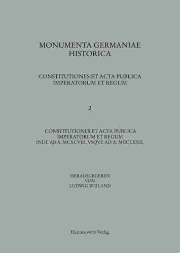 Constitutiones et acta publica imperatorum et regum (1198-1272)