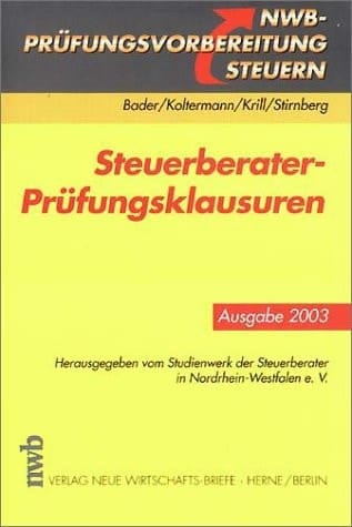 Steuerberater-Prüfungsklausuren 2003.
