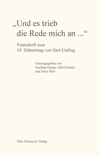 "Und es trieb die Rede mich an..."