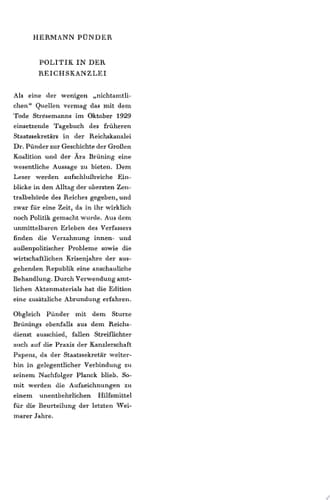 Politik in der Reichskanzlei Aufzeichnungen aus den Jahren 1929-1932