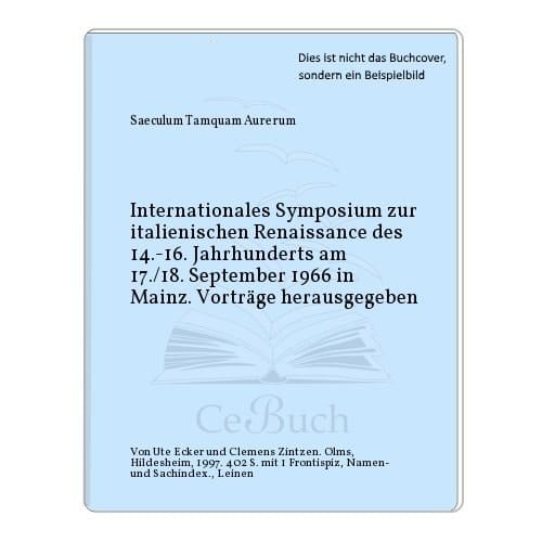 Saeculum tamquam aureum - Internationales Symposium