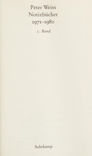 Notizbücher: 1971-1980 ( 2 Volumes) (German Edition)