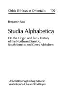 Studia Alphabetica (Orbis Biblicus Et Orientalis)