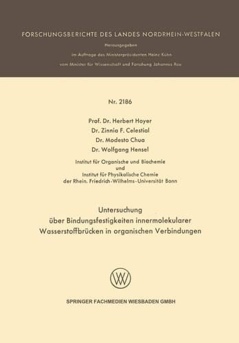 Untersuchung über Bindungsfestigkeiten innermolekularer Wasserstoffbrücken in organischen Verbindungen