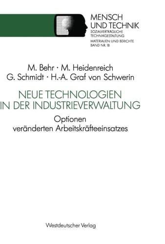 Neue Technologien in der Industrieverwaltung Optionen veränderten Arbeitskräfteeinsatzes