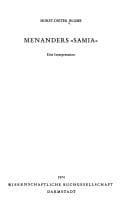 Menanders "Samia": Eine Interpretation (Impulse der Forschung ; Bd. 15) (German Edition)