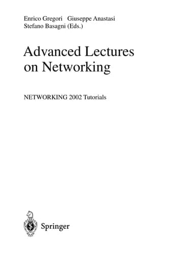 Advanced Lectures on Networking NETWORKING 2002
