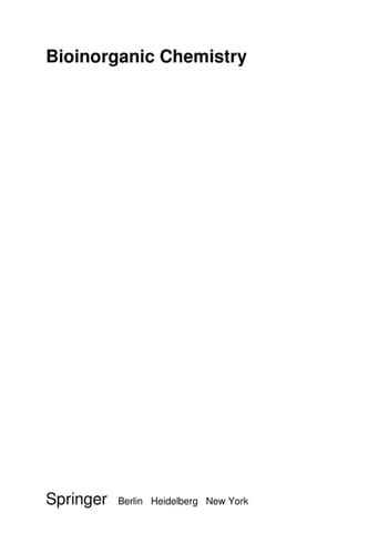 Bioinorganic Chemistry