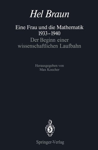 Eine Frau und die Mathematik 1933–1940 Der Beginn einer wissenschaftlichen Laufbahn