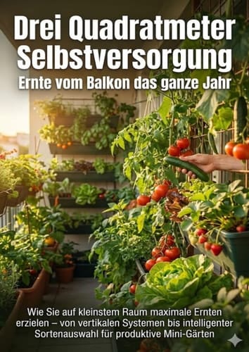 Drei Quadratmeter Selbstversorgung: Ernte vom Balkon das ganze Jahr (German Edition)