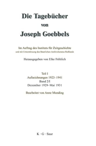 Dezember 1929 - Mai 1931