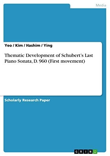 Thematic Development of Schubert's Last Piano Sonata, D. 960 (First Movement)
